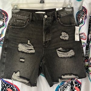 PacSun 27 High Rise Boy Shorts Denim Jean Ripped NWT New With Tags NEW
